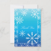 Blue Winter Wonderland Baby shower Dank je wel Bedankkaart (Voorkant)