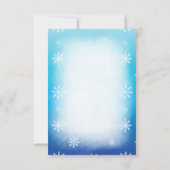 Blue Winter Wonderland Baby shower Dank je wel Bedankkaart (Achterkant)