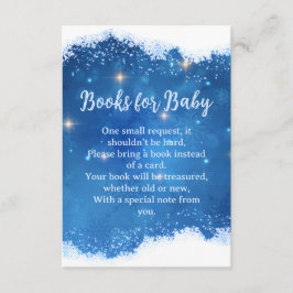 Blue Winter Wonderland Books for Baby Card Informatiekaartje