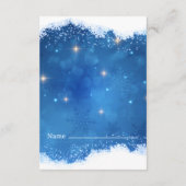 Blue Winter Wonderland Diaper Raffle Card Informatiekaartje (Achterkant)
