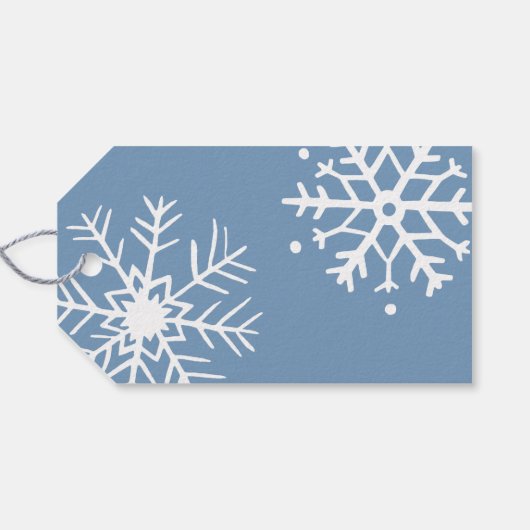 Blue Winter Wonderland Gift en gunst Cadeaulabel (Achterkant Horizontaal)