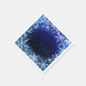 Blue Winter Wonderland Icy Snowflakes Party Servet (Hoek)