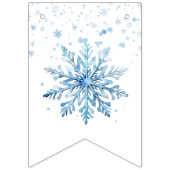 Blue Winter Wonderland photo bunting banner (Eerste vlag)