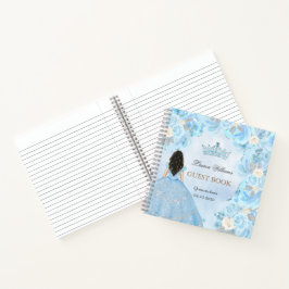 Blue Winter Wonderland Quinceanera Gastenboek Notitieboek