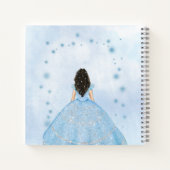 Blue Winter Wonderland Quinceanera Gastenboek Notitieboek (Achterkant)