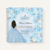 Blue Winter Wonderland Quinceanera Gastenboek Notitieboek (Voorkant)