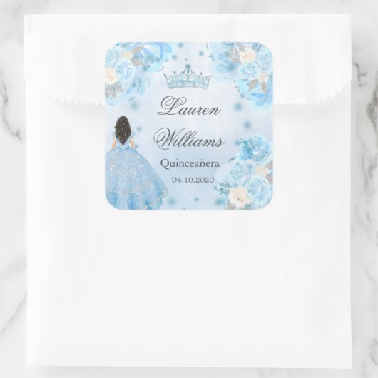 Blue Winter Wonderland Quinceanera Sticker (Tas)