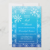 Blue Winter Wonderland Snowflake Baby shower Kaart (Voorkant)