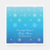 Blue Winter Wonderland Snowflake Baby shower Servet (Voorkant)