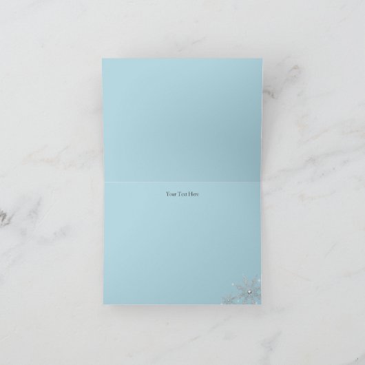 Blue Winter Wonderland Sweet 16 Dank u kaart (Binnen)