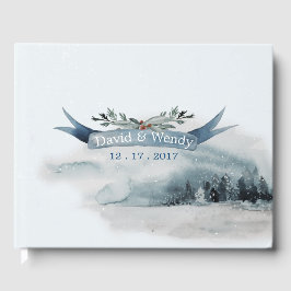 Blue Winter Wonderland Weddenschap Gastenboek