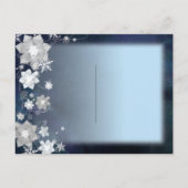 Blue Winter Wonderland Wedding RSVP Uitnodiging Briefkaart (Achterkant)