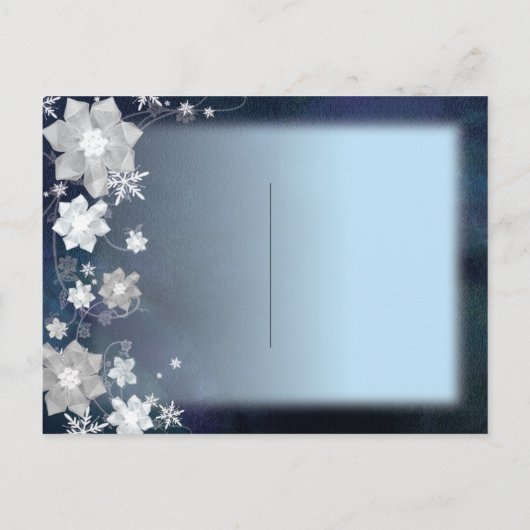 Blue Winter Wonderland Wedding RSVP Uitnodiging Briefkaart (Achterkant)