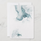 Blue Winter Wonderland Wedding save the date card (Achterkant)