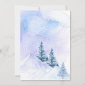 Blue Winter Woodland Arctic Animals Baby Sprinkle Kaart (Achterkant)