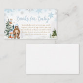 Blue Winter Woodland Dieren Boeken voor Baby Informatiekaartje (Voorkant / Achterkant)