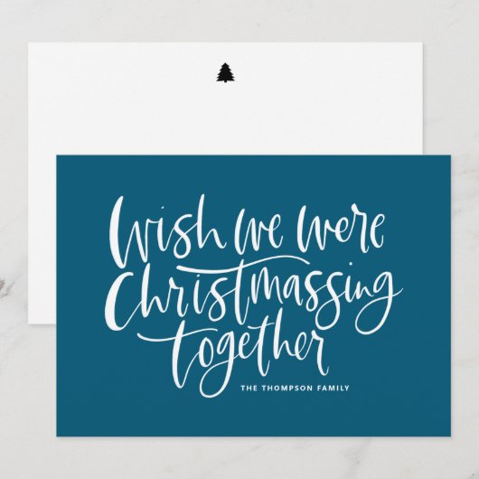 Blue Wish We waren samen met het script aan het kl Feestdagenkaart (Voorkant / Achterkant)