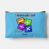 Blue Wiskunde thema potlood en toiletartikelen Etui (Voorkant)