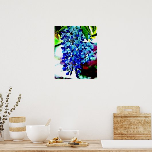 Blue Wisteria Poster (Keuken)