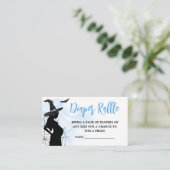 Blue Witch Baby shower Luier Raffle Informatiekaartje (Staand voorkant)