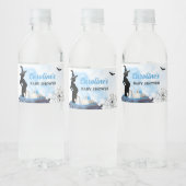 Blue Witch Baby shower Waterfles Etiket (Flessen)