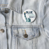 BLUE with clear conscience. RESIST! Ronde Button 5,7 Cm (In situ)