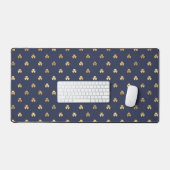 BLUE WITH GOLD IRISH CELTIC SHAMROCKS BUREAUMAT (Keyboard & Muis)