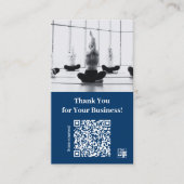 Blue with Logo & QR - Gym Thank You Klantenkaartje (Voorkant)