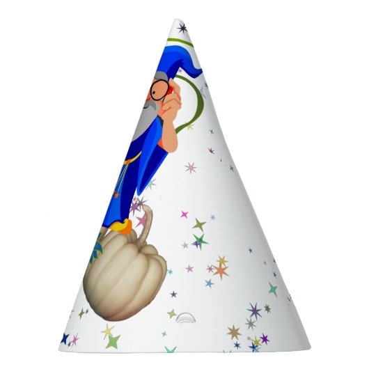 Blue Wizard Herfst Pumpkins Party Pet Feesthoedjes (Rechts)