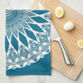 Blue Woad Tristyns Mandala Theedoek (Quarter Fold)