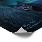 Blue Wolf Art Poster/Print Poster (Hoek)