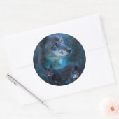 Blue Wolf Art Sticker (Envelop)