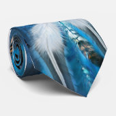 Blue Wolf Art Stropdas (Opgerold)