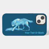 Blue Wolf Hoesje-Mate iPhone Case Case Hoesje (Achterkant horizontaal)