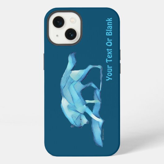 Blue Wolf Hoesje-Mate iPhone Case Case Hoesje (Achterkant)