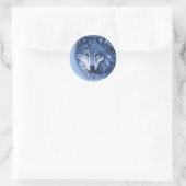 Blue Wolf Name Persoonlijke Sticker (Tas)