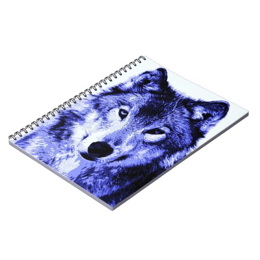 Blue Wolf Portrait Notitieboek (Linkerzijde)