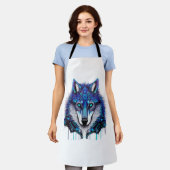 Blue Wolfdog sticker stickers Schort (Gedragen)