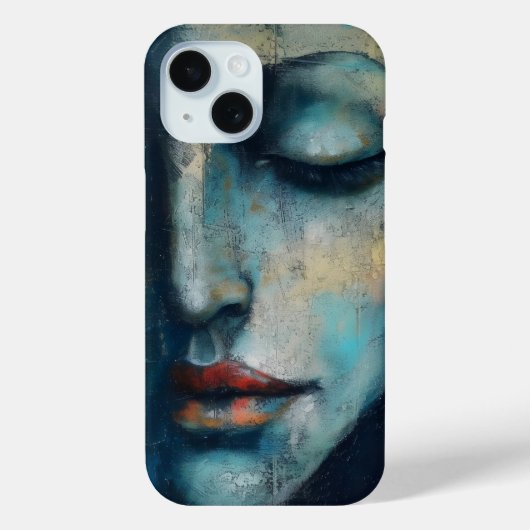 Blue Woman Abstracte kunst Case-Mate iPhone Case (Achterkant)