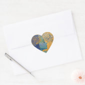 Blue Woman Heart Sticker (Envelop)