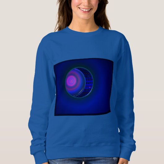 Blue Woman's Purple Sphere Sweatshirt (Voorkant)