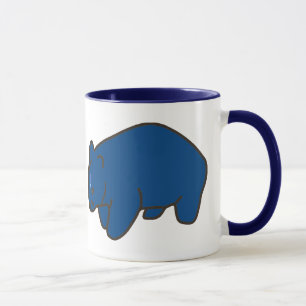 Blue Wombat Ceramic Mok