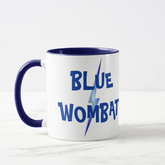 Blue Wombat Ceramic Mok (Links)