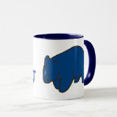 Blue Wombat Ceramic Mok (Voorkant rechts)