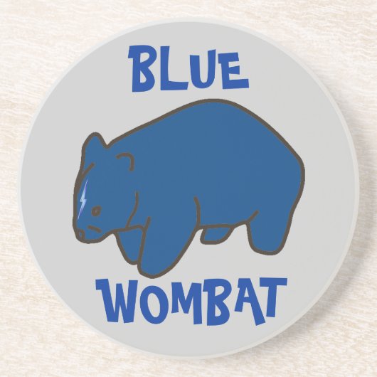 Blue Wombat Sandstone Onderzetter (Voorkant)