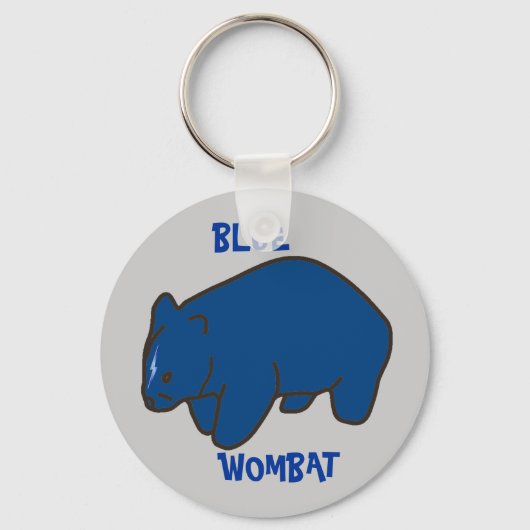 Blue Wombat Sleutelhanger (Voorkant)