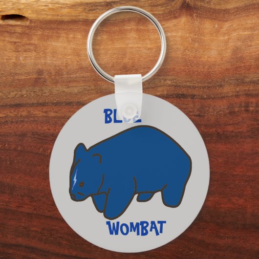 Blue Wombat Sleutelhanger (Voorkant)
