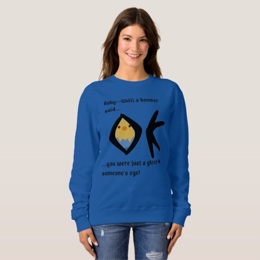 Blue Women's Basic Sweatshirt Boomeranged (Voorkant volledig)