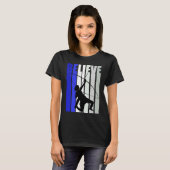 Blue Womens Believe Archery Inspirational Archer G T-shirt (Voorkant volledig)