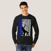 Blue Womens Believe Archery Inspirational Archer G T-shirt (Voorkant volledig)